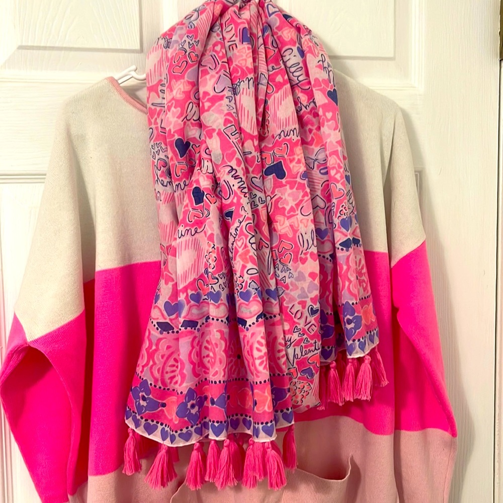 Lily Pulitzer lilac you a lot scarf